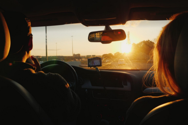 traveling in the car
